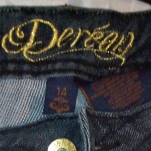 womens Dereon designer BLING Jeans 2 pair